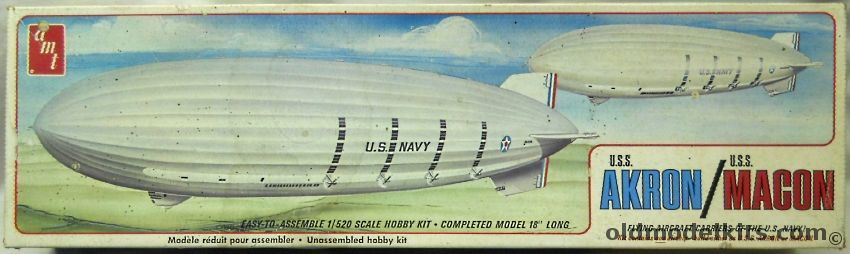 AMT 1/520 USS Akron or Macon And Hindenburg - LZ129 And ZRS-4 or ZRS-5, T572 plastic model kit